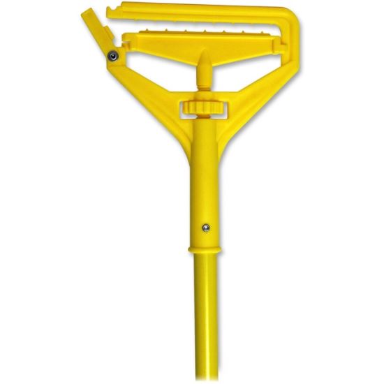 Quick Change Side-Latch Plastic Mop Head Handle, 60" Aluminum Handle, Yellow1