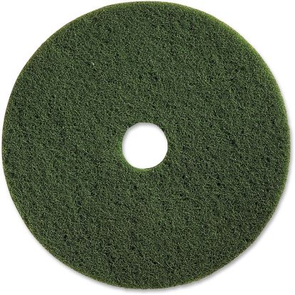 Heavy-Duty Scrubbing Floor Pads, 13" Diameter, Green, 5/Carton1