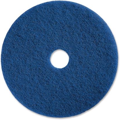 Scrubbing Floor Pads, 20" Diameter, Blue, 5/Carton1