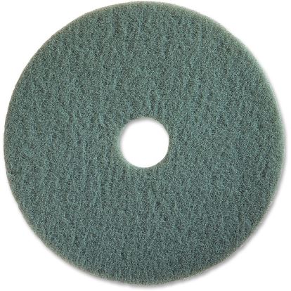 Burnishing Floor Pads, 20" Diameter, Aqua, 5/Carton1