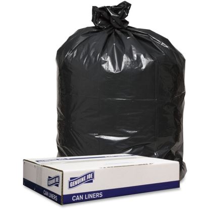 Low Density Repro Can Liners, 56 gal, 1.6 mil, 43" x 47", Black, 10 Bags/Roll, 10 Rolls/Carton1