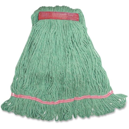 Mop Head, Premium Standard Head, Cotton/Rayon Fiber, Large, Green1