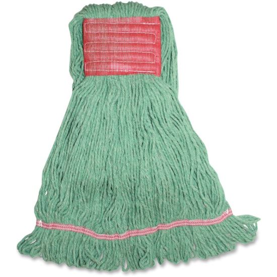 Super Loop Wet Mop Head, Cotton/Synthetic Fiber, 5" Headband, Large Size, Green1