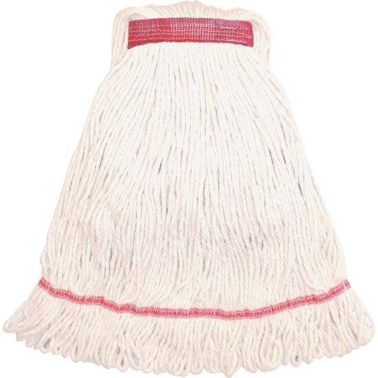 Pro Loop Web/Tailband Wet Mop Head, Cotton, 24oz, White1