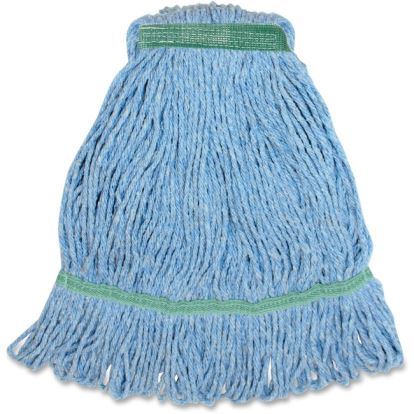 Super Loop Wet Mop Head, Cotton/Synthetic Fiber, 1" Headband, Medium Size, Blue1