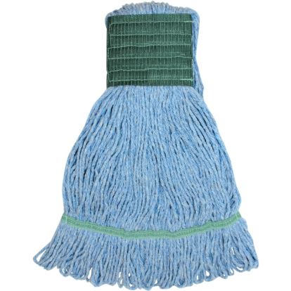 Super Loop Wet Mop Head, Cotton/Synthetic Fiber, 5" Headband, Medium Size, Blue1