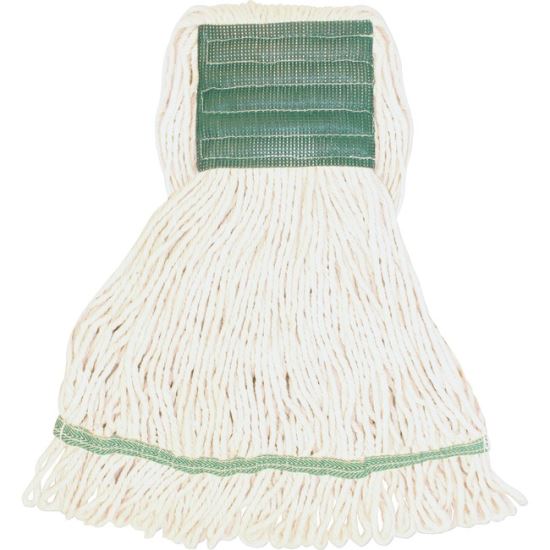 Super Loop Wet Mop Head, Cotton/Synthetic Fiber, 5" Headband, Medium Size, White1