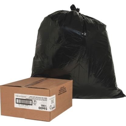 Low Density Repro Can Liners, 33 gal, 1.6 mil, 33" x 39", Black, 10 Bags/Roll, 10 Rolls/Carton1