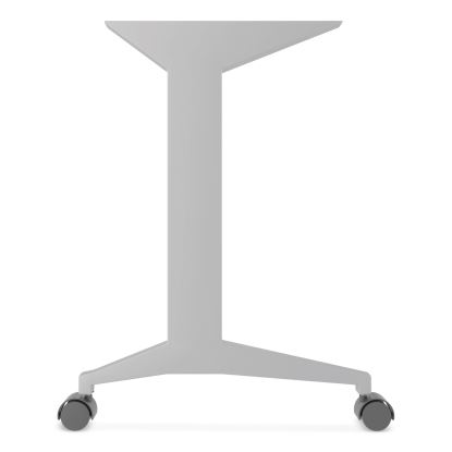 Modern Teacher Series Left Pedestal Desk, 60" x 24" x 28.75", White/Silver1