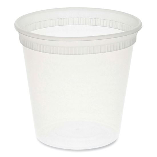 Newspring DELItainer Microwavable Container, 24 oz, 4.55 x 4.55 x 4.35, Clear, Plastic, 480/Carton1