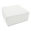 Bakery Boxes, 7 x 7 x 3, White, Paper, 250/Carton1