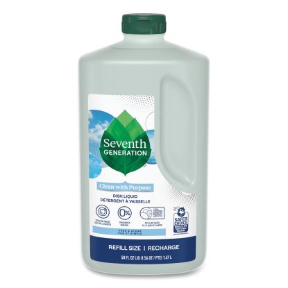 Natural Dishwashing Liquid, Free and Clear, 50 oz Bottle, 3/Carton1