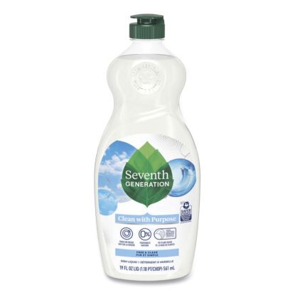 Natural Dishwashing Liquid, Free and Clear, 19 oz Bottle, 6/Carton1