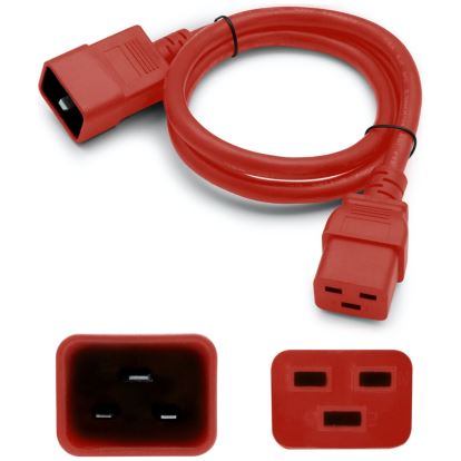 AddOn Networks ADD-C19LK2C20LK12AWG4FTRD power cable Red 48" (1.22 m) C19 coupler C20 coupler1