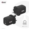 CLUB3D Travel Charger PPS 65Watt GAN technology, Triple port (2x USB Type-C + USB Type-A) Power Delivery(PD) 3.0 Support3