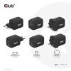 CLUB3D Travel Charger PPS 65Watt GAN technology, Triple port (2x USB Type-C + USB Type-A) Power Delivery(PD) 3.0 Support4