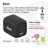 CLUB3D Travel Charger PPS 65Watt GAN technology, Triple port (2x USB Type-C + USB Type-A) Power Delivery(PD) 3.0 Support7