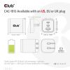 CLUB3D Travel Charger PPS 65Watt GAN technology, Triple port (2x USB Type-C + USB Type-A) Power Delivery(PD) 3.0 Support12