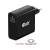 CLUB3D Travel Charger 140 Watt GaN technology, Single port USB Type-C, Power Delivery(PD) 3.1 Support6
