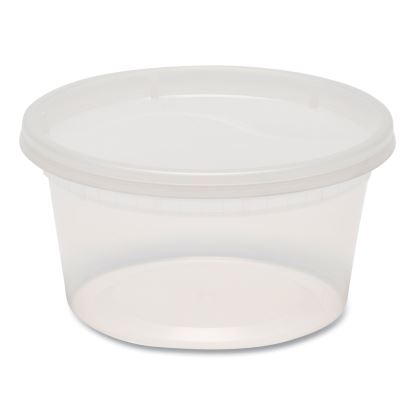 Plastic Deli Containers, 12 oz, Clear, Plastic, 240/Carton1