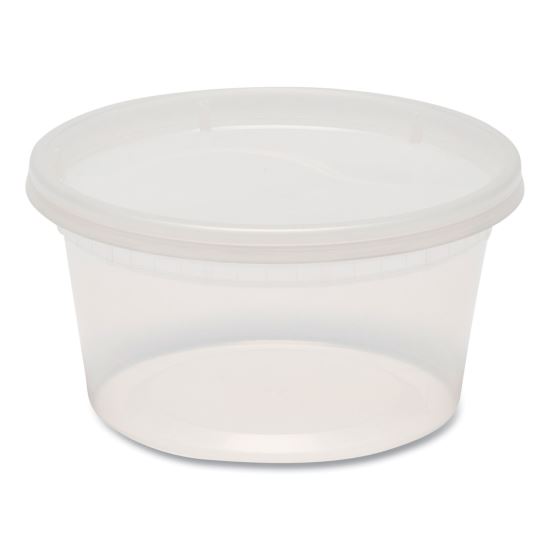 Plastic Deli Containers, 12 oz, Clear, Plastic, 240/Carton1