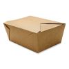 Reclosable Kraft Take-Out Box, 110 oz, Paper, 160/Carton1