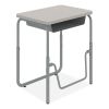 AlphaBetter 2.0 Height-Adjustable Student Desk with Pendulum Bar, 27.75" x 19.75" x 22" to 30", Pebble Gray1
