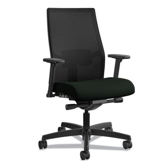 Ignition 2.0 4-Way Stretch Mid-Back Mesh Task Chair, Supports Up to 300 lb, 17" to 21" Seat Height, Black1