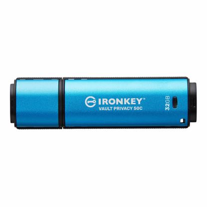 Kingston Technology IronKey VP50 USB flash drive 32 GB USB Type-C 3.2 Gen 1 (3.1 Gen 1) Black, Blue1