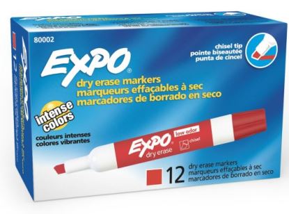 EXPO 80002 marker 12 pc(s) Chisel tip Red1