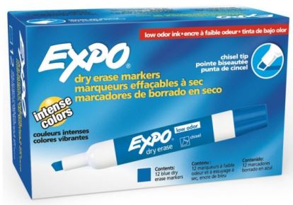 EXPO 80003 marker 12 pc(s) Chisel tip Blue1