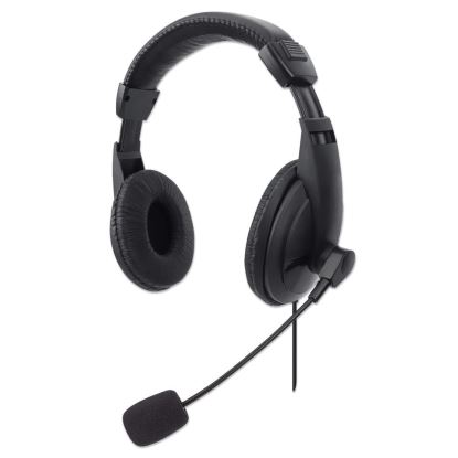 Manhattan 179843 headphones/headset Wired Head-band Office/Call center USB Type-A Black1