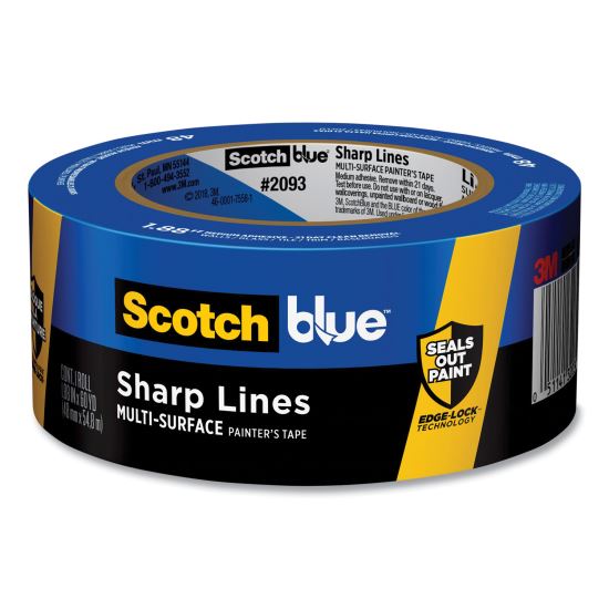 Sharp Lines Multi-Surface Painter's Tape, 3" Core, 1.88" x 60 yds, Blue1