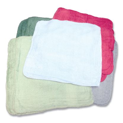 Qwick Wick Terry Towels, 12 x 12, Assorted Colors, 25 lb Bale (Approximately 280/Bale)1