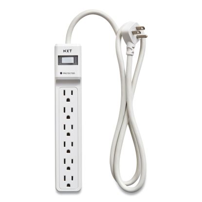 Surge Protector, 6 AC Outlets, 4 ft Cord, 600 J, White1