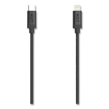 Braided Apple Lightning Cable to USB-C Cable, 6 ft, Black1