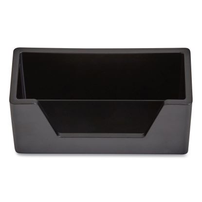 Business Card Holder, Holds 80 Cards, 3.97 x 1.73 x 1.77, Plastic, Black1