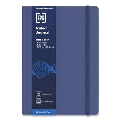 Hardcover Business Journal, 1 Subject, Narrow Rule, Blue Cover, 8 x 5.5, 96 Sheets1