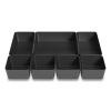 Ten-Compartment Plastic Drawer Organizer, 7.83 x 8.19 x 5.35, Black1