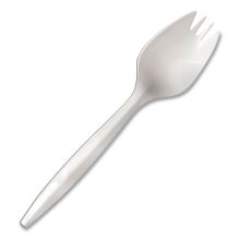 Mediumweight Polypropylene Cutlery, Spork, White, 1,000/Carton1