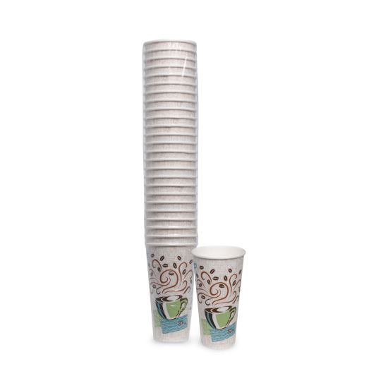 PerfecTouch Paper Hot Cups, 20 oz, Coffee Haze Design, 25/Pack1