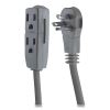 Power Strip, 3 Outlets, 15 ft Cord, Gray2