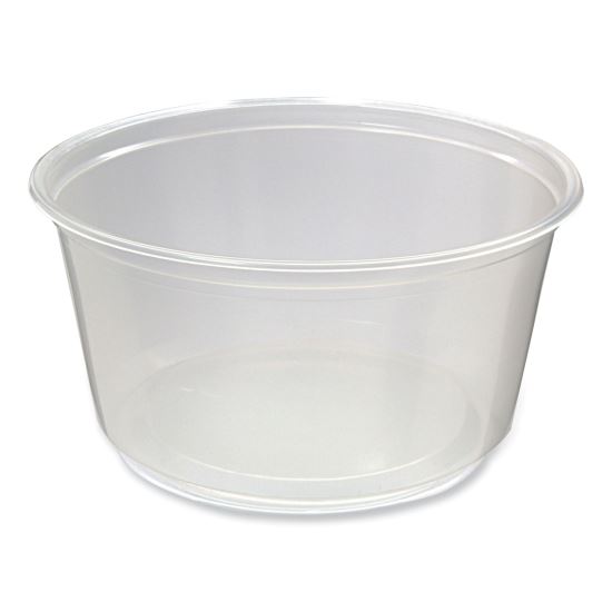 Microwavable Deli Containers, 12 oz, 4.6 Diameter x 2.3 h, Clear, Plastic, 500/Carton1