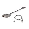 StarTech.com MST14DP122DP video cable adapter 11.8" (0.3 m) DisplayPort 2 x DVI Gray9