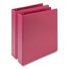 Earth's Choice Plant-Based Economy Round Ring View Binders, 3 Rings, 1.5" Capacity, 11 x 8.5, Pink, 2/Pack1