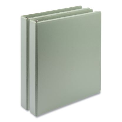 Earth's Choice Plant-Based BOHO D-Ring View Binders, 1" Capacity, 11 x 8.5, Sage, 2/Pack1