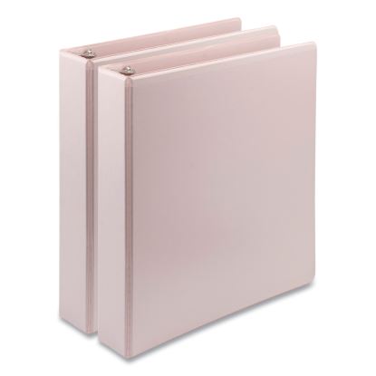 Earth's Choice Plant-Based BOHO D-Ring View Binders, 1.5" Capacity, 11 x 8.5, Rose, 2/Pack1
