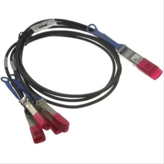 DELL QSFP28 - 4 x SFP28, 3 m fiber optic cable 118.1" (3 m) 4x SFP28 Black, Red1