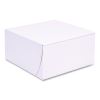 White One-Piece Non-Window Bakery Boxes, Standard, 8 x 8 x 4, White, Paper, 250/Bundle1