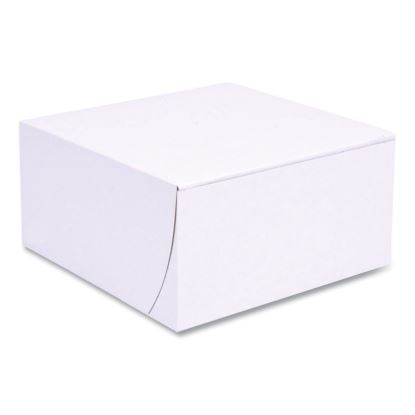 White One-Piece Non-Window Bakery Boxes, Standard, 8 x 8 x 4, White, Paper, 250/Bundle1